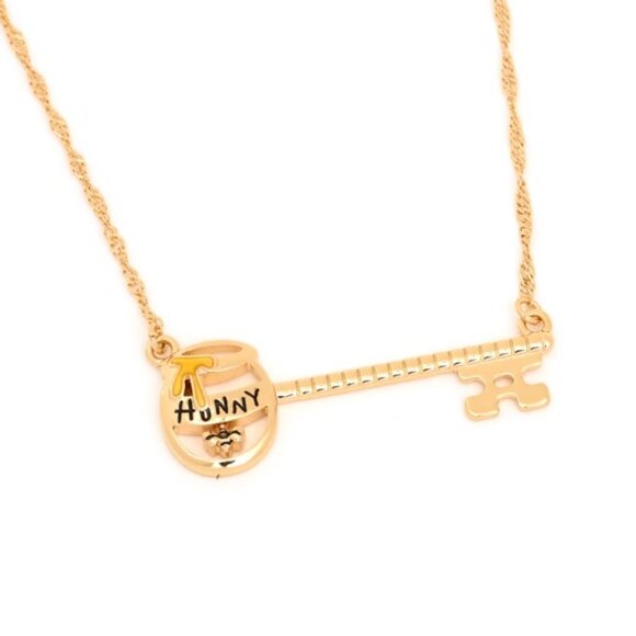 DISNEY Winnie the Pooh Key Necklace in Gold - Picture 2 of 4